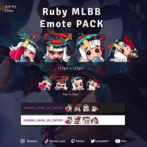 Ruby MLBB Emote Pack - Etsy