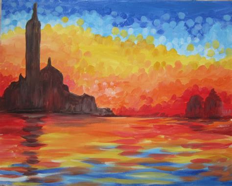 "Sunset in Venice" Monet replica by Kate | Painting, Popular paintings, Art