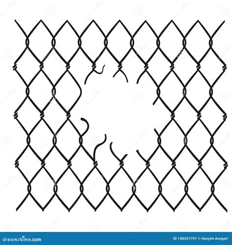 Chain Link Fence Stock Illustrations – 1,609 Chain Link Fence Stock ...