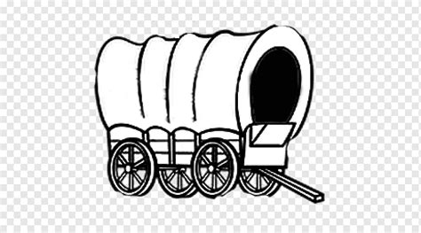 Covered wagon Line art Cart, Covered Wagon, furniture, monochrome, mode ...