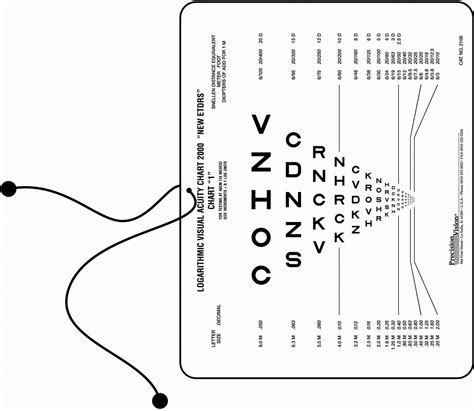 Rotated Sloan ETDRS® Format Near Vision Chart - Precision Vision