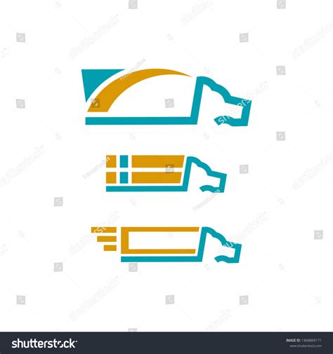 Truck Logo On Blue Orange Color Stock Vector (Royalty Free) 1368869171 ...