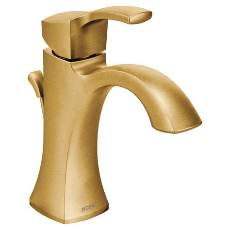 Moen Voss Brushed Gold 1-handle Single Hole WaterSense Bathroom Sink ...