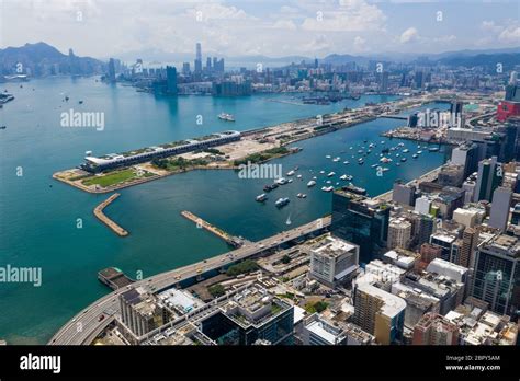 Kowloon Bay, Hong Kong 03 September 2018:- Aerial view of Hong Kong ...