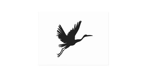 Heron flying silhouette - Choose background color Postcard | Zazzle.co.uk