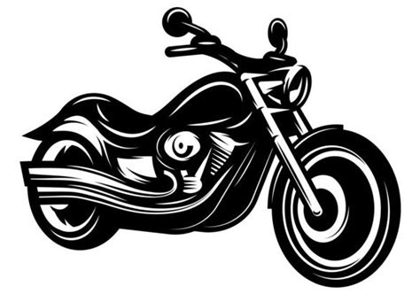 motorcycle silhouette design vector free download