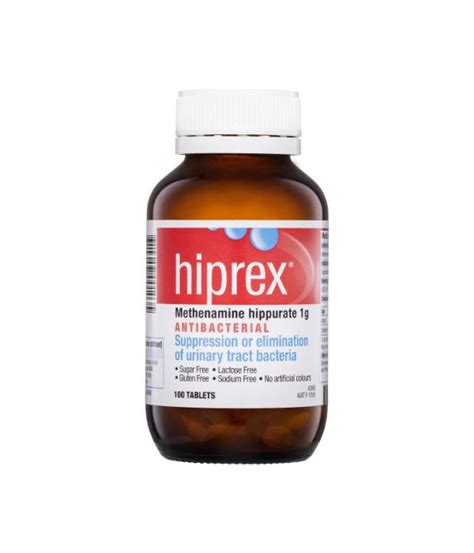 Hiprex (hexamine hippurate) 1g Tablets, 100 pack, ZOOM Pharmacy