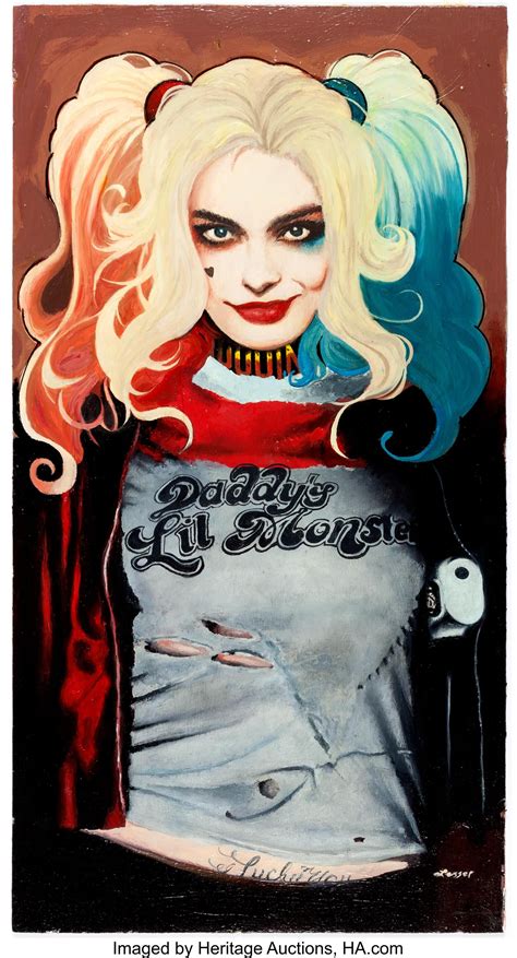 Ron Lesser - Harley Quinn from Suicide Squad Painting Original Art ...