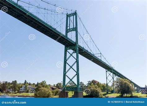 Thousand Islands Bridge Across St. Lawrence River Stock Photo - Image ...