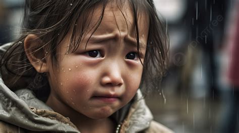 悲しみの子供は雨の中で下を向いて悲しいイラスト, 泣いている少女, Hd写真撮影写真背景画像素材無料ダウンロード - Pngtree