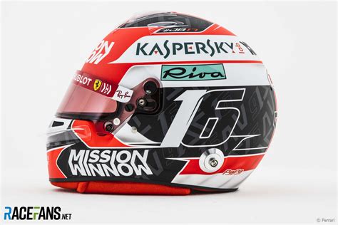 Charles Leclerc helmet, 2019 · RaceFans