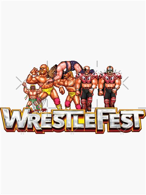 "WWF Wrestlefest characters " Sticker for Sale by SaymenHdg | Redbubble