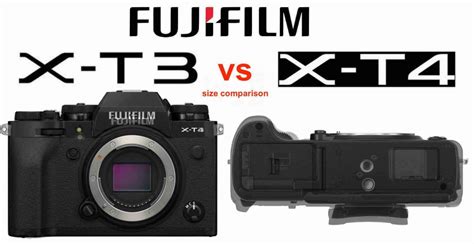 Fujifilm X-T4 vs Fujifilm X-T3 vs X-H1 vs Sony A7III Accurate Size ...