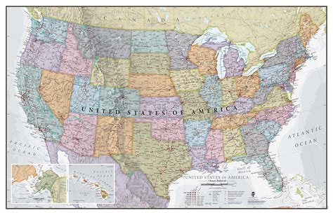 Wall Map Of Usa – Topographic Map of Usa with States