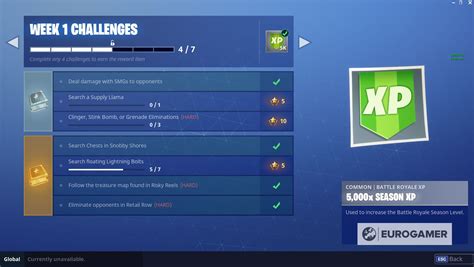 Fortnite Challenges - Week 7 Challenges list, Challenge reset times ...