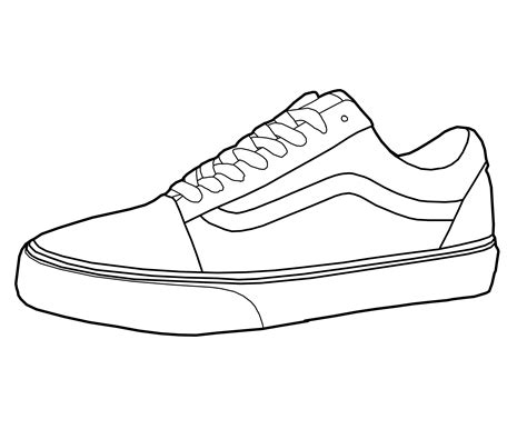 Vans Shoe Drawings Sketch Coloring Page | Sneakers drawing, Shoe design ...