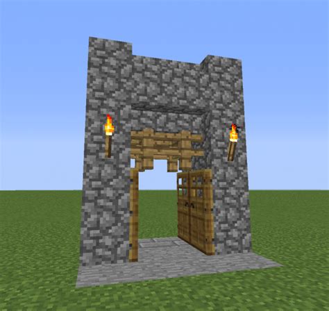 Medieval Kingdom Small Stone Gate - Blueprints for MineCraft Houses ...