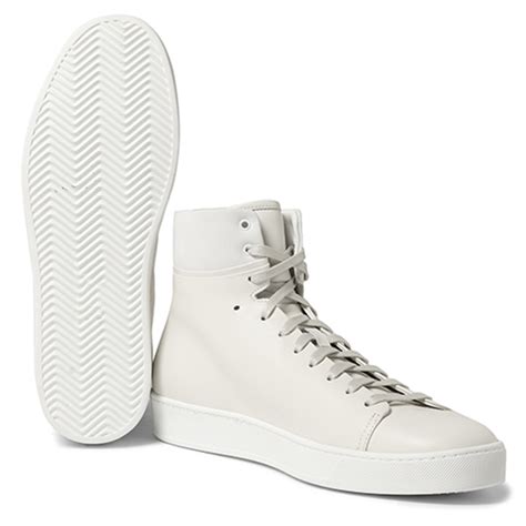 Mens White High Top Sneakers - China Shoe Factory | Range Cover