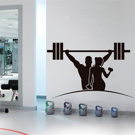 Gym Wall Stickers Fitness Workout Wall Decal Gym Wall Decal - Etsy