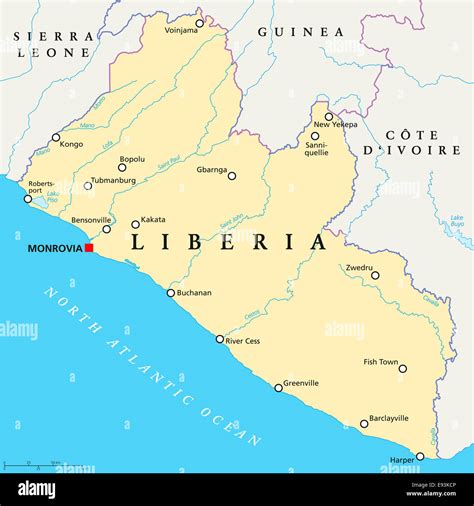 Liberia Political Map