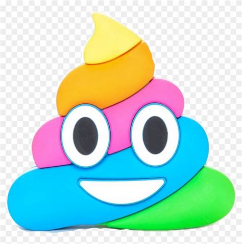 Poo Emoticon Emoji Smiley Sad Poop Face Rainbow Colors Vector | Images ...