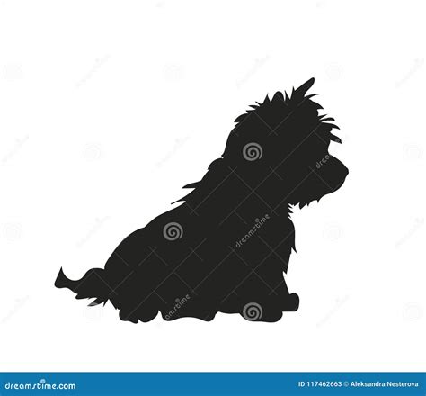 Dog Sitting, Silhouette, Vector Stock Vector - Illustration of shape ...