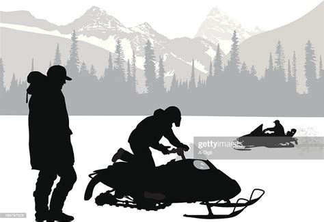 Mountain Snow Vector Silhouette High-Res Vector Graphic - Getty Images