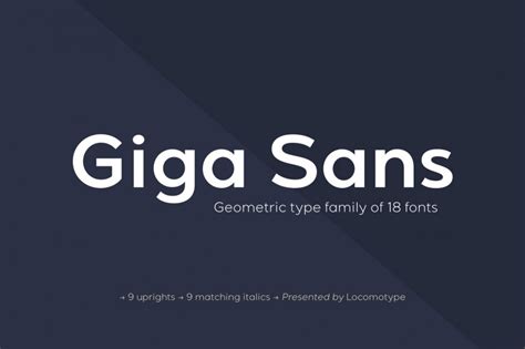 Giga Sans - Design Cuts