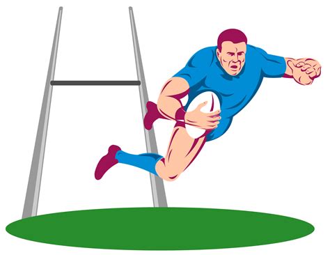 rugby player diving to score a try 13790685 PNG