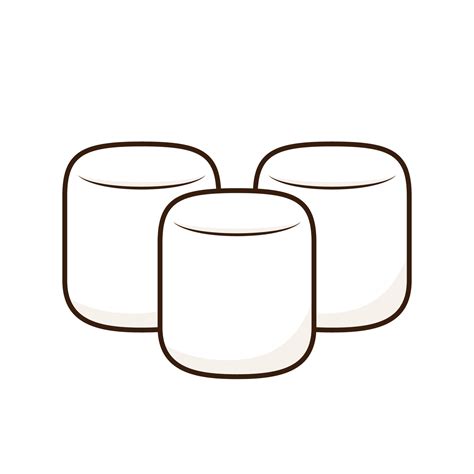 Marshmallow cartoon vector. Marshmallow logo design. Marshmallow icon ...