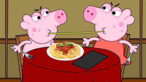 Peppa Pig, George Pig, Spaghetti - YouTube