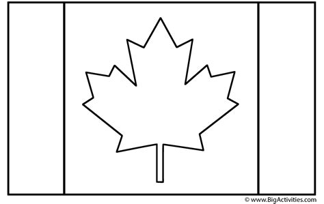 Canada Flag Coloring Page Awesome Canada Flag Coloring Page Geography ...