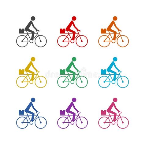 Delivery by Bike Icon, Logo, Sign Stock Vector - Illustration of cycle ...