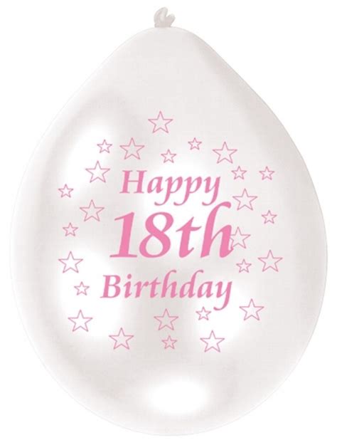 18th Birthday Balloons - 10 Pack