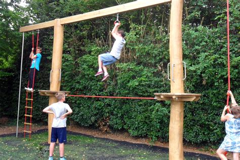 Timber play equipment in Weedon Park. Great play value for older ...