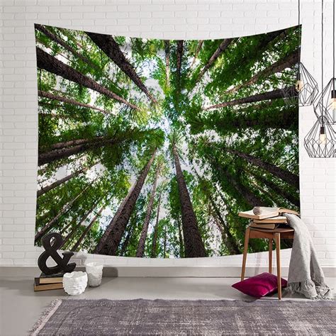 DHD Plant Wall Hanging Tapestry Forest Printed Tapestry Wall Hangings ...