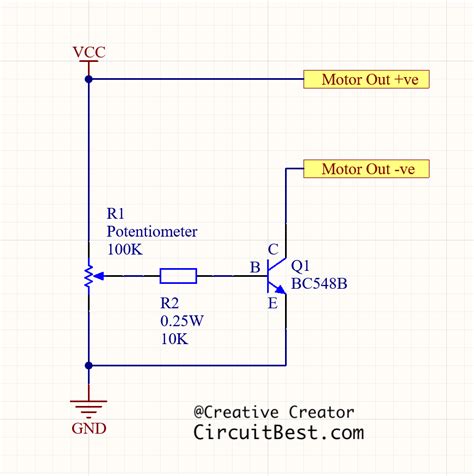 DC Motor Speed Controller with NPN Transistor | CircuitBest