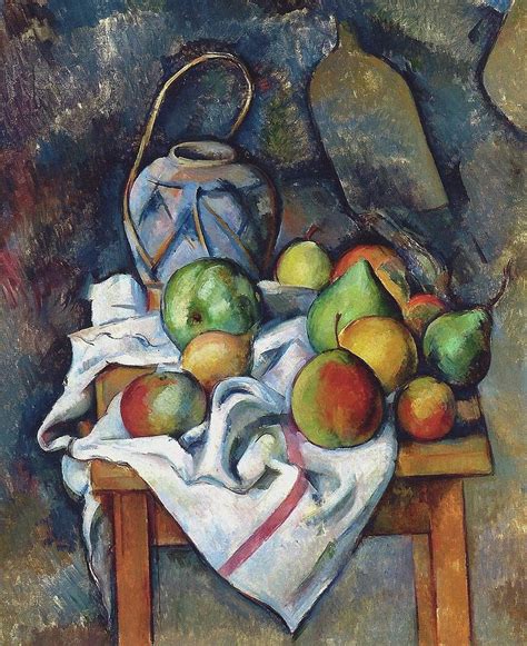 Still Life with Ginger Jar and Fruit 1895 Painting by Paul Cezanne ...