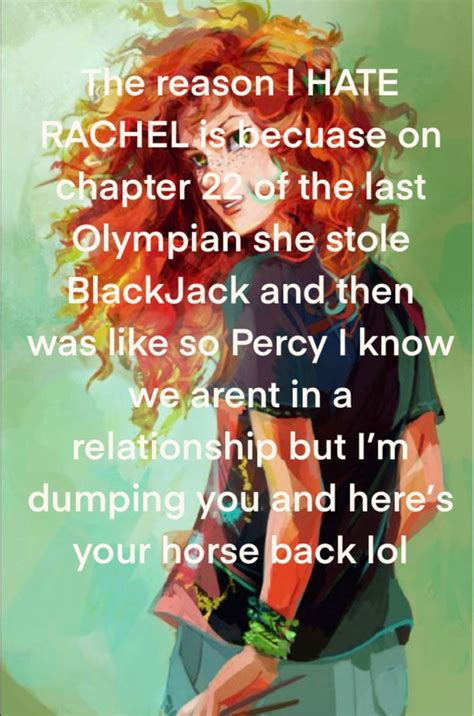 RACHEL😡 | Percy jackson characters, Percy jackson, The last olympian