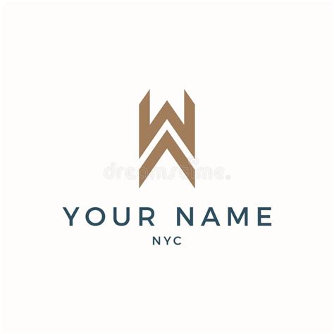 Minimalist Modern WA Logo Luxury Stock Illustration - Illustration of ...