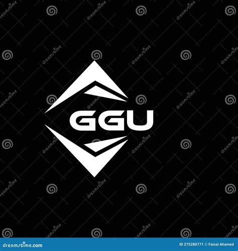 GGU Abstract Technology Logo Design on Black Background. GGU Creative ...