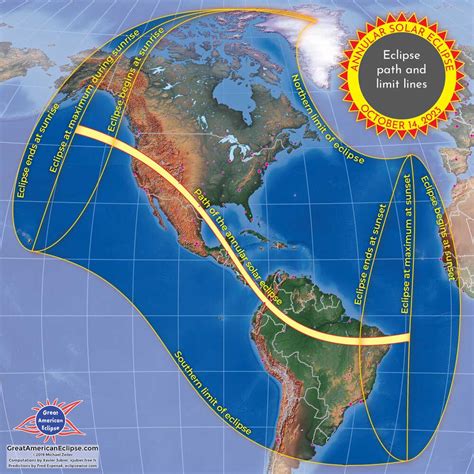 Incredible new maps published for America's 2023 annular solar eclipse ...