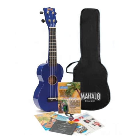 Mahalo Rainbow Series Soprano Ukulele Pack - Blue - Jim Laabs Music Store