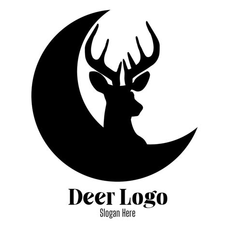 Deer logo minimalist design illustration, brand identity emblem ...