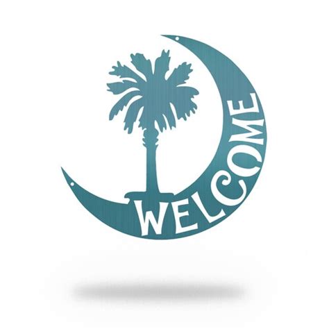 South Carolina Palmetto Moon Decor SC Palmetto Tree Welcome - Etsy