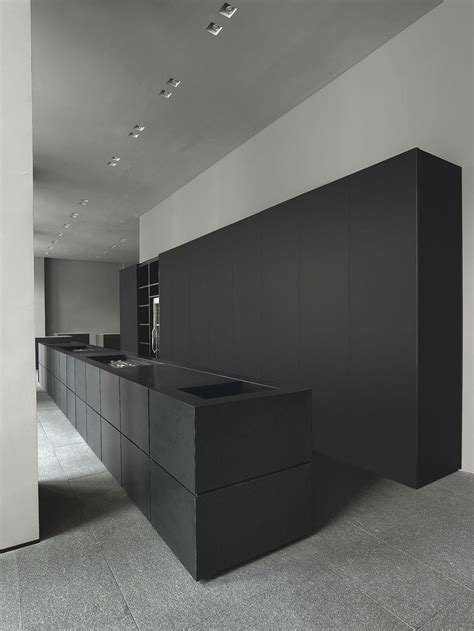 Beautiful Matte Black Kitchen Design Ideas09 | Black kitchen island ...