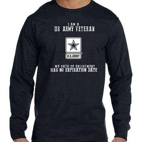 Navy Veteran Long Sleeve Shirt with Oath Of Enlistment Text