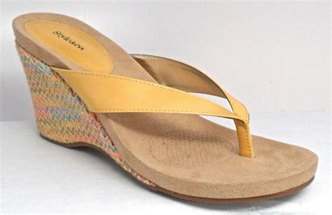 Style & Co Womens Chicklet Wedge Sandals Yellow Banana Size 7 M US JN4 ...