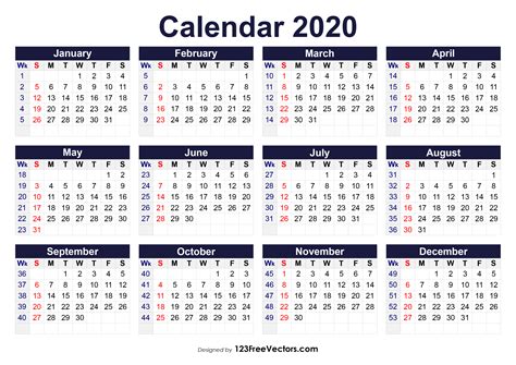 Calendar Week Wise 2020 Pdf | Calendar Printables Free Templates