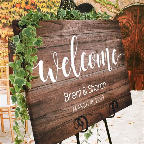 Rustic Wedding Welcome Sign Wood Rustic Wood Wedding Sign | Etsy